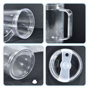 40oz <b>Double</b> <b>Wall</b> Plastic Tumbler with Lid and Straw Large Capacity Water Cup Pre-Drilled with Plug for DIY Snow Globe Crafts - Product Image 5