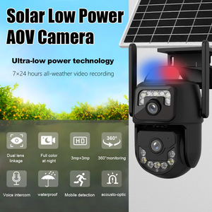 NOUVEAU Caméra solaire 4G Wifi 6MP AI PTZ 8000mAh Super batterie <span class=keywords><strong>Vision</strong></span> nocturne couleur Audio bidirectionnel 380pro + panneau solaire 8W - Product Image 5