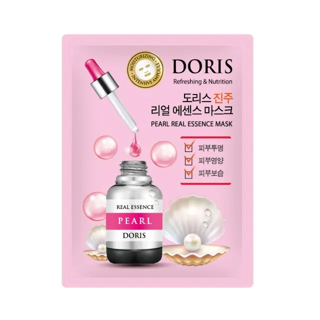 Doris Essence Facial Mask Pack / Aloe  Caviar  Calamansi  Collagen  Cucumber  Green Tea  Honey  Sodium Hyaluronate  Pear  Snail