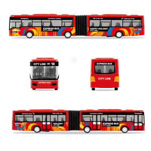 Modèle de bus articulé en alliage moulé sous pression à double section, échelle 1:32, 28 cm, avec lumières et sons, pour garçons - HDX HDX072800 - Product Image 2