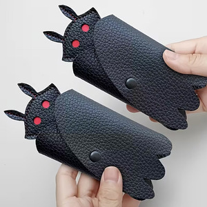 Pochette à clés en cuir motif chauve-souris pour Halloween, pochette à clés de voiture punk et originale, accessoire de fête cosplay. - Product Image 2