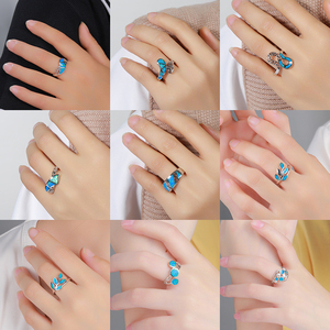 XYOP 925 Sterling <strong>Silver</strong> Jewelry Luxurious Greece Designs <strong>Opal</strong> <strong>Rings</strong> for Women Customized Wholesale Gifts - Product Image 5