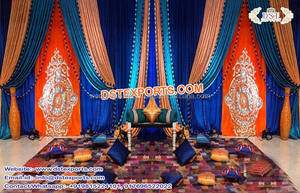 Fondo de boda india Zari, hermoso telón de fondo para boda, escenario, cortinas - Product Image 2