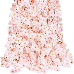 Guirlande artificielle de fleurs de cerisier Xinlei 100cm-200cm, décoration florale en soie pour mariage, maison, décoration de plafond - Product Image 1