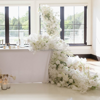 Dekorasi Pernikahan, Rangkaian Bunga 6ft, Rangkaian Bunga Baby Breath, Rangkaian Bunga untuk Meja, Dekorasi Sofa