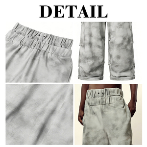 Custom Breathable Cotton Dirty Washed Double Waist Sweatpants <b>Hip</b> Hop Design Men's Rhinestone Pants Factory Wholesale - Product Image 6
