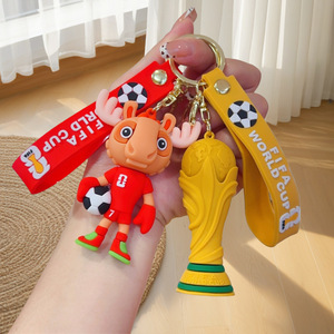 2026 Mascot <b>Keychain</b> Cartoon Doll Football Pendant Trendy Collectible Gift - Product Image 2