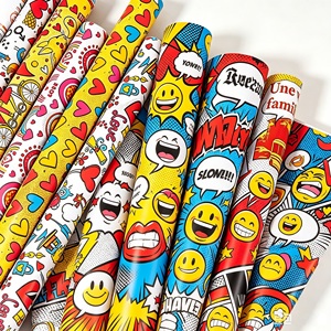 Custom Christmas Craft Wax Coated Kraft Wrapping <b>Paper</b> for Gift Packaging and Party Favors - Product Image 4