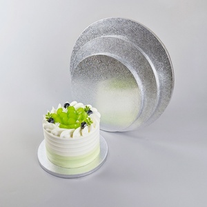 Sunshine Silver <b>square</b> Thick Cake Board Cake Drum Wholesale With Wrapped <b>Edge</b> Cake Board - Product Image 3