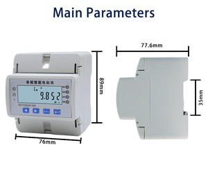 Neu eingetroffener, fortschrittlicher DIN-Schienen-montierter RS485-Einphasen-Energiezähler für präzise Leistungsmessung und Datenerfassung. - Product Image 2