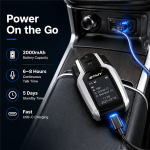 วิทยุสื่อสาร 4G POC ระยะไกล 5000 กม. ดีไซน์เหมือนกุญแจรถ ขนาดเล็กกะทัดรัด แบตเตอรี่ 2000mAh ชุดวิทยุสื่อสารสองทางขนาดเล็ก - Product Image 2