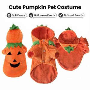 Puppy New Cotton Summer <strong>Halloween</strong> <strong>Dog</strong> &amp; Cat Pumpkin Head Costume 4-Legged <strong>Outfit</strong> - Product Image 4