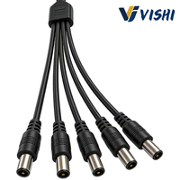 Câble d'alimentation CCTV combiné multi-canaux BNC DC Vishi, connecteur en Y OD4.0 OD3.0, câble vidéo 1-vers-2/3/4/5/8, 25 cm