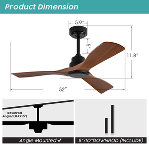 Hsg mô hình 920A 52 inch fan hâm mộ ánh sáng và điều khiển từ xa quạt trần với ánh sáng - Product Image 5