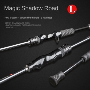 Canna da Pesca Demon Hunter Magic Shadow <span class=keywords><strong>L</strong></span> in Carbonio con Manico Dritto per Bass e Pesce Mandarino, Regolazione Rapida - Product Image 2