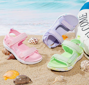 Venta al por mayor 2025 Summer Kid Unique Print Jelly Sandal para niños Outdoor Fabric Straps Girl <span class=keywords><strong>Fabula</strong></span> Beach Colorful Children's Shoes - Product Image 1