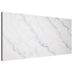 Vente directe d'usine, dalles de pierre de quartz blanc Calacatta poli artificiel personnalisé en Chine pour les comptoirs de cuisine - Product Image 2