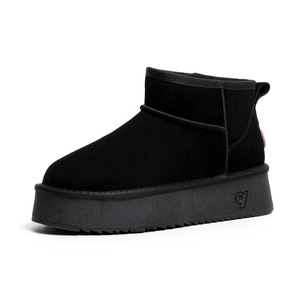 <span class=keywords><strong>Bottes</strong></span> de Neige Classiques Montantes en Véritable Cuir de Mouton Double Face <span class=keywords><strong>Fourrées</strong></span> Laine Mérinos Thermiques Hiver à Enfiler Automne pour <span class=keywords><strong>Femme</strong></span> - Product Image 2
