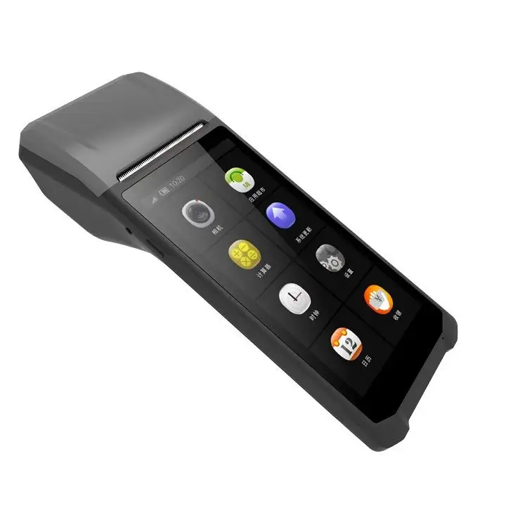 2024 Hot Sale 2023 Hot Black Color Android 8..1 PDA Handheld POS Payment Terminal With 58mm printer