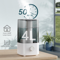 Humidificateur d'air à ultrasons à commande par bouton, réservoir d'eau de 4 L, brume fraîche, OEM