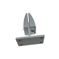 Pince de cloison de support de verre d'alliage d'aluminium d'écran de bureau de meubles