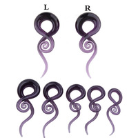 Nouveaux dilatateurs d'oreille en verre Pyrex torsadé en spirale de 5-14 mm, plugs tunnel, bijoux de piercing, dilatateurs d'oreille en verre