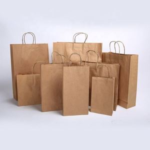 Sacs en papier kraft personnalisés avec logo, sacs d'emballage alimentaire, sacs en papier brun pour livraison, sacs en papier kraft personnalisés - Product Image 1
