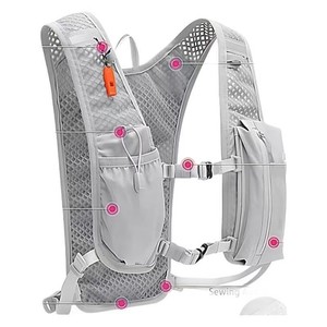 Chaleco Deportivo Personalizado con Logotipo y Bolsillos para Botella de Agua - Product Image 3