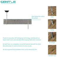Revêtement de terrasse composite en polyuréthane (PU) pour extérieur, imperméable, double face, durable