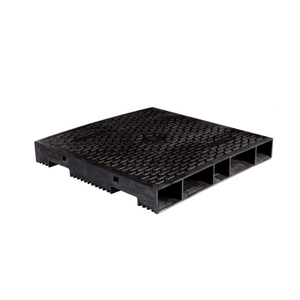 Manufacturer wholesale <b>warehousing</b> logistics goods stacking four-way forklift high-load remolded rubber pallets black pallets - Product Image 4