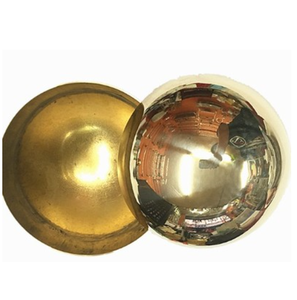 Латунные полушарики H62, полированные 38 мм, 40 мм, 50 мм, 60 мм, 100 мм, диаметр 120 мм, полые полусферы, 1,0 мм, материал, Толстая латунная полусфера - Product Image 1