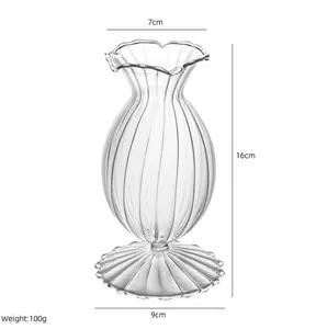 透明ガラスクリスタル花瓶装飾ガラス & クリスタル花瓶