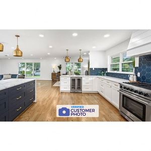 Prix d'usine, style américain moderne, îlot personnalisé, laque moderne, designs américains blancs de style shaker, armoires de cuisine - Product Image 5