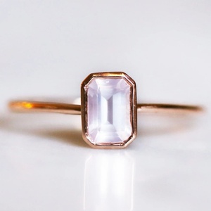 Anillo de Oro de 14k con Ametrina, Anillo de Compromiso de Plata de Ley - Product Image 3