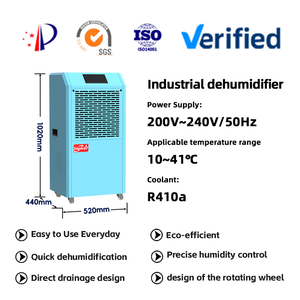 Déshumidificateur industriel et commercial Lingde 158L/D 333 PPD haute performance pour salle de culture, entrepôt, sous-sol, avec grandes roues et certification CE - Product Image 2