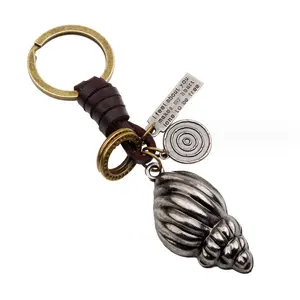 2024 Nimei New Men's Retro Car Pendant Jewelry Keychain Made of Leather Alloy Woven Chain Handbag Accessory