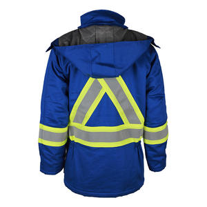 Chaqueta de seguridad de alta visibilidad, abrigo de trabajo de algodón ignífugo para trabajadores químicos, metalúrgicos y petroleros Xk2023 D0045 - Product Image 2