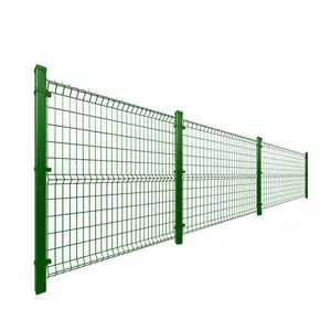 Valla de malla de alambre con forma de triángulo de alambre de acero galvanizado curvo barato paneles de valla de jardín de 1,8 m a la venta