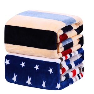 Manta de lana de franela de alta calidad, personalizada, suave, colorida, a rayas, de poliéster - Product Image 5