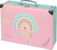 Emballage de coffret cadeau en matériaux recyclés avec fermeture magnétique et poignée pour livres d'étudiant