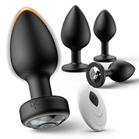 4-teiliges Analplug-Set Vibrierender Butt Plug mit Fernbedienung Vibratoren Erotikspielzeug für Frauen Männer Paare Analer Vibrator Prostata-Massagegerät