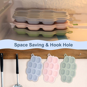 Bac de congélation en silicone de qualité alimentaire pour aliments pour bébés, moule de stockage de lait maternel pour purée maison pour bébés - Product Image 4