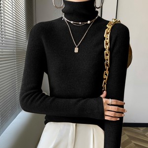 Pull en cachemire à col roulé épais décontracté pour femmes, tricoté, chaud, <span class=keywords><strong>sous</strong></span>-vêtement - Product Image 5