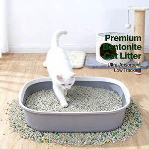 BENJIE 4kg Litière pour chat en bentonite sphérique écologique parfumée à la lavande, faible teneur en poussière, hautement absorbante, agglomération rapide, jetable dans les toilettes - Product Image 2