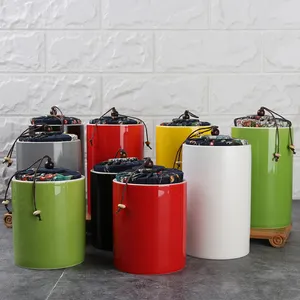 中国工厂廉价陶瓷罐高品质低最小起订量釉面罐瓷器日本陶瓷茶罐