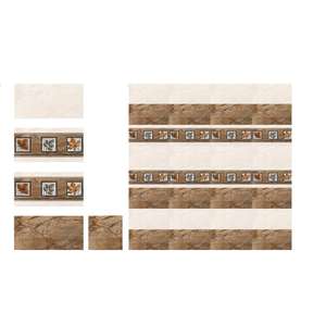 Azulejos de pared de cerámica con diseño de flores, color marrón, esmaltados, 30x60cm - Product Image 4