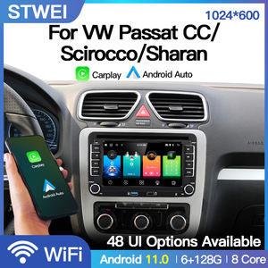 Autoradio Android 2 Din STWEI avec CarPlay, GPS, multimédia pour Volkswagen VW Passat CC/Scirocco/Sharan, autoradio stéréo Wifi BT - Product Image 2