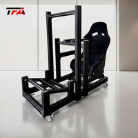 Simulateur profil aluminium volant personnalisé Cockpit simulateur de jeu de conduite superbe Cockpit avec vraie chaise course
