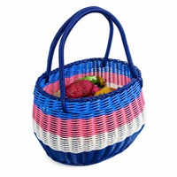 Tas Selempang Wanita Anyaman Plastik Rotan, Ramah Lingkungan, Multifungsi, Gaya Rustic, Bahan Jerami, Grosir