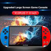 Console de jeu rétro portable X12 Plus, écran haute définition de 7,1 pouces, plus de 10 000 jeux classiques intégrés, lecteur vidéo portable
